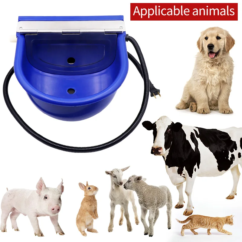 

Cow Cattle Water Bowl Heated Drinking Bowls for Horse Dog Chicken Sheep Automatic Float Farming Trough Livestock Drinking