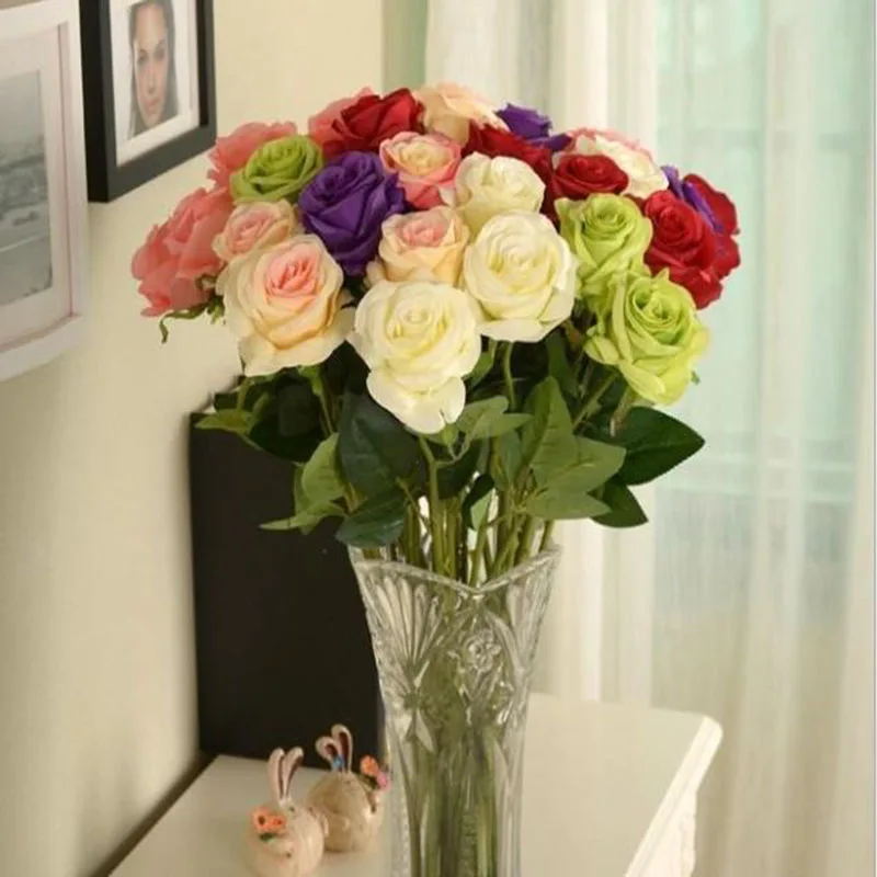 1 шт. корейский искусственный цветок розы одиночное украшение для дома гостиной