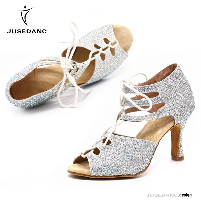 Танцевальная обувь на каблуке Танцевальные Кроссовки бальные туфли женская для