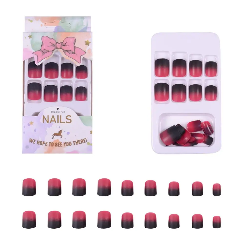 24pcs False Nail Tips Full Cover Press On Nails No Adhesive Artificial |