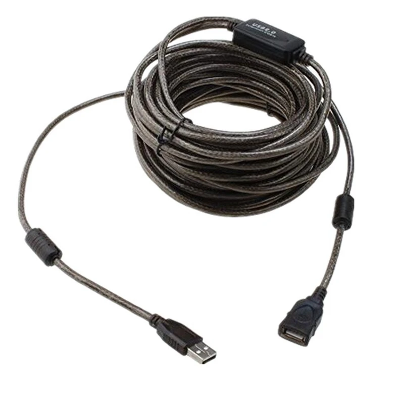 50ft USB2.0 мужчин и женщин Активный удлинитель высокоскоростной кабель для факсов