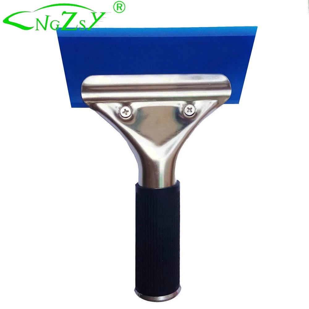 

Резиновая щетка стеклоочистителя для лобового стекла, нескользящая ручка из нержавеющей стали для быстрой сушки экрана, очистки воды, удал...