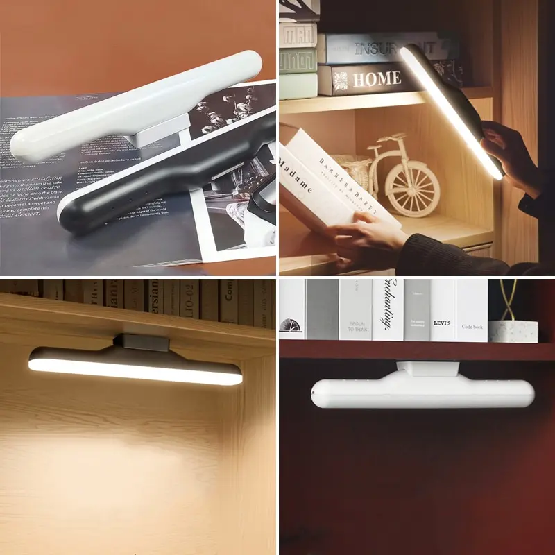 

2021 New Dropship USB Charging LED Table Lamp Hanging Magnetic Night Lights Adjust Brightness Desk Lamp Cabinet Wardrobe Lamp