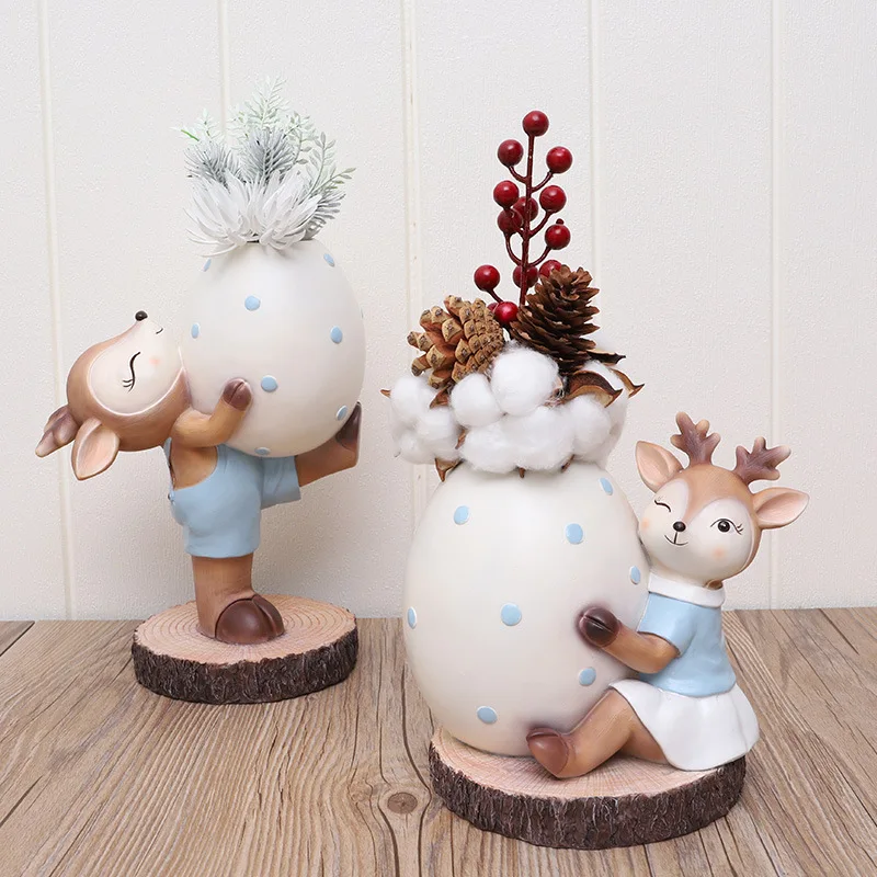 Цветочный горшок для сказочного сада оленя полимерный растительный суккулентов