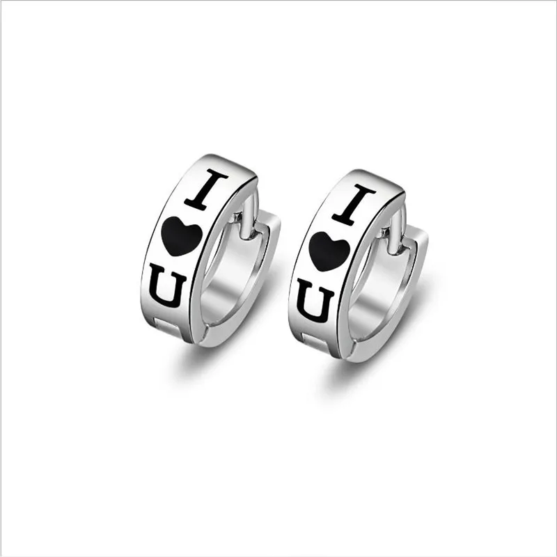 Женские серебряные серьги Everoyal модные из серебра 925 пробы с черными буквами и