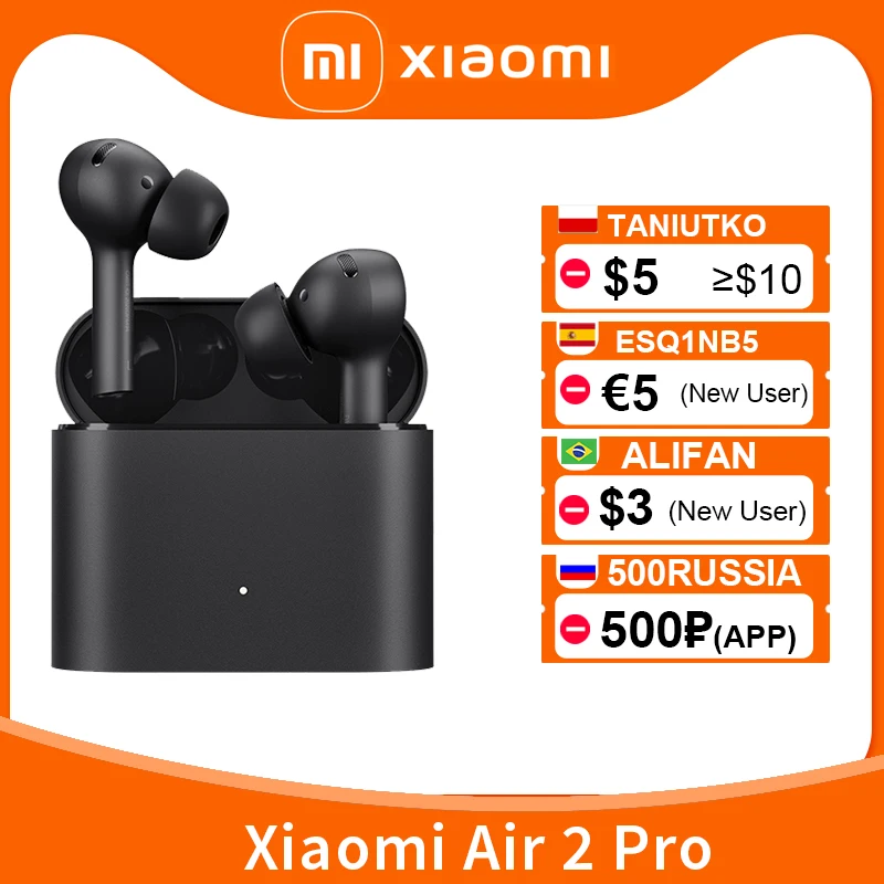 Новинка Xiaomi Air 2 Pro TWS Bluetooth Airdots 2 Pro Mi True беспроводные наушники Экологичные шумоподавляющие наушники 3 микрофона ENC