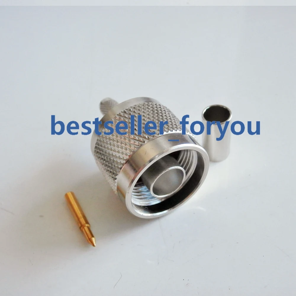 Коаксиальный радиочастотный соединитель типа N 50 3 Штекерный для кабеля RG58 RG142 RG400