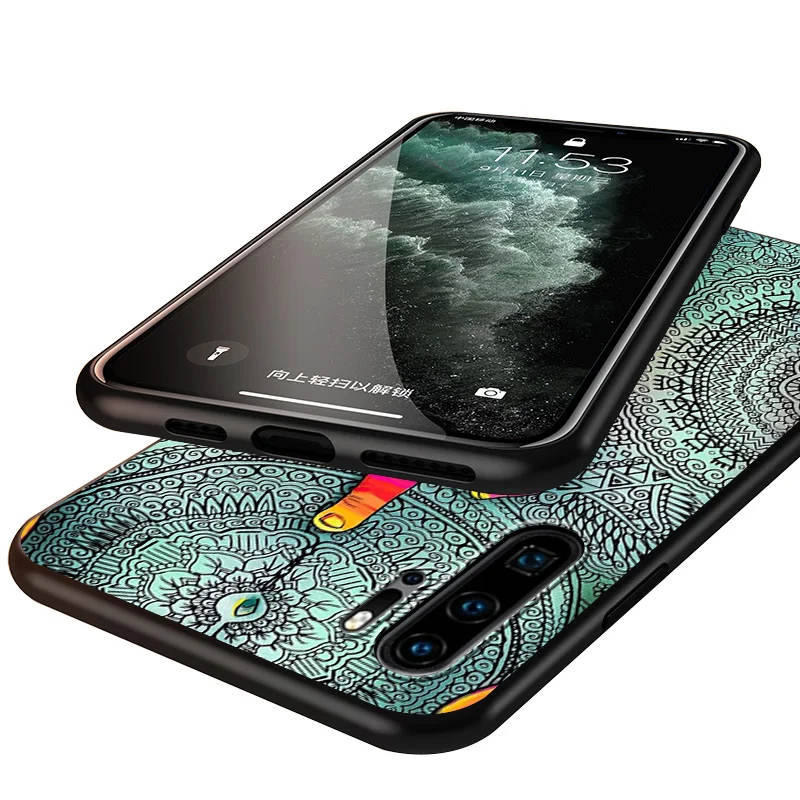 

Graffiti Girl Colorful Silicone Cover For Huawei P40 P30 P20 Pro P10 P9 P8 Lite E Plus 2019 2017 5G Black Soft Phone Case