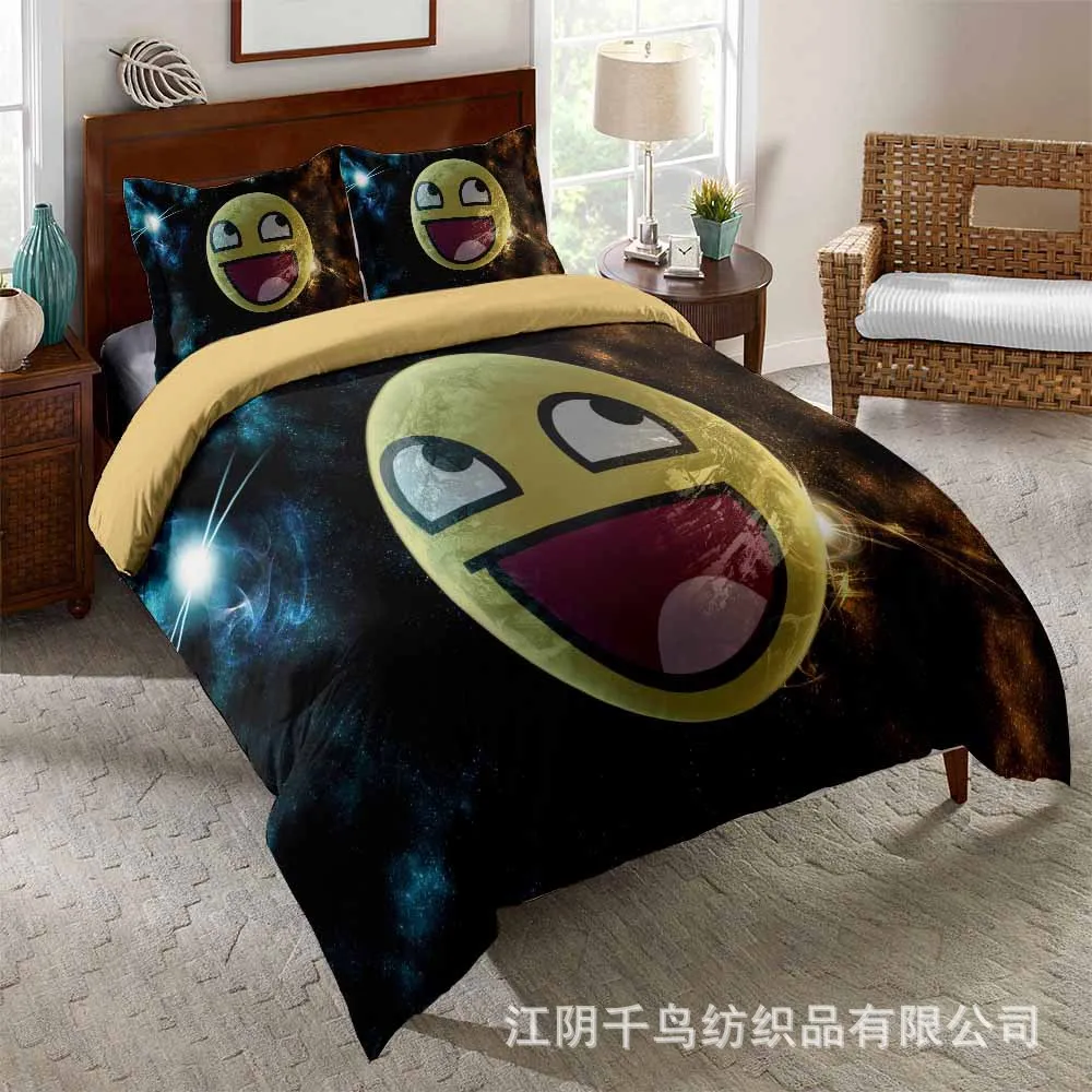 

Smile Emoticon Bedding Sets Australia /Europe/USA Full Queen King Size Quilt Bed Cover Duvet Cover Pillow Case 2-3 Pieces Sets