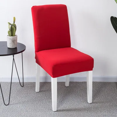 1 Piece Elastic Solid Color Chair Cover Polyester Fabric Office Chair Cover Stool Cover Back Cover Hotel Home Hotel Chair Cover images - 6