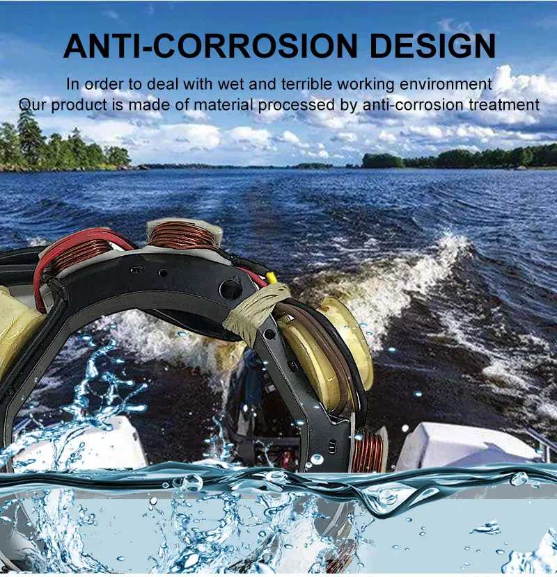 Jetблок подвесной узел статора генератор магнето для Джонсон Evinrude 12 Amp 2& 3 цилиндр 45-50-60-70HP 173-4560 584560 763763