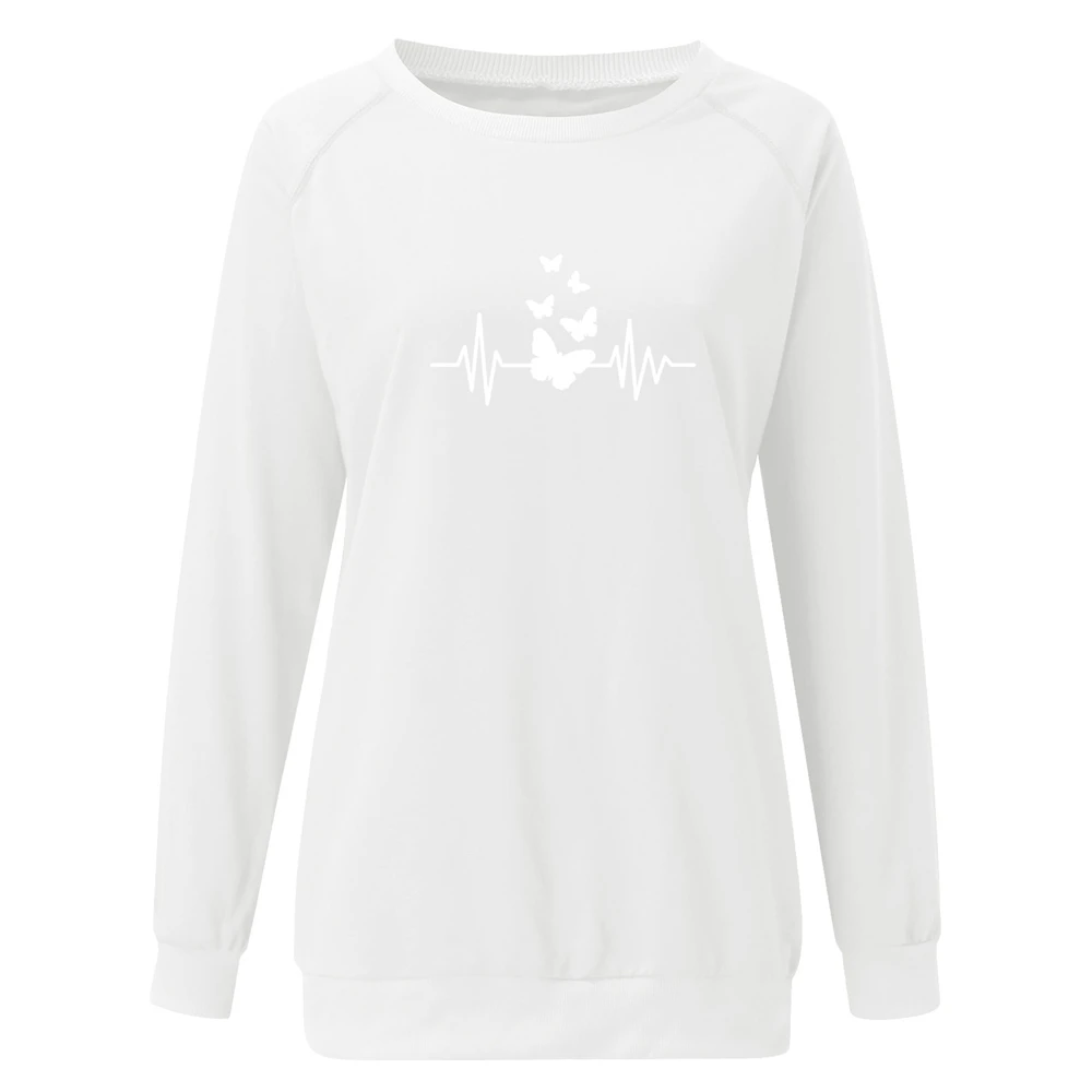 

Тонкие хипстерские пуловеры, осень-весна, простая Мода, принт бабочки, уличные повседневные свободные топы с длинным рукавом, пуловер