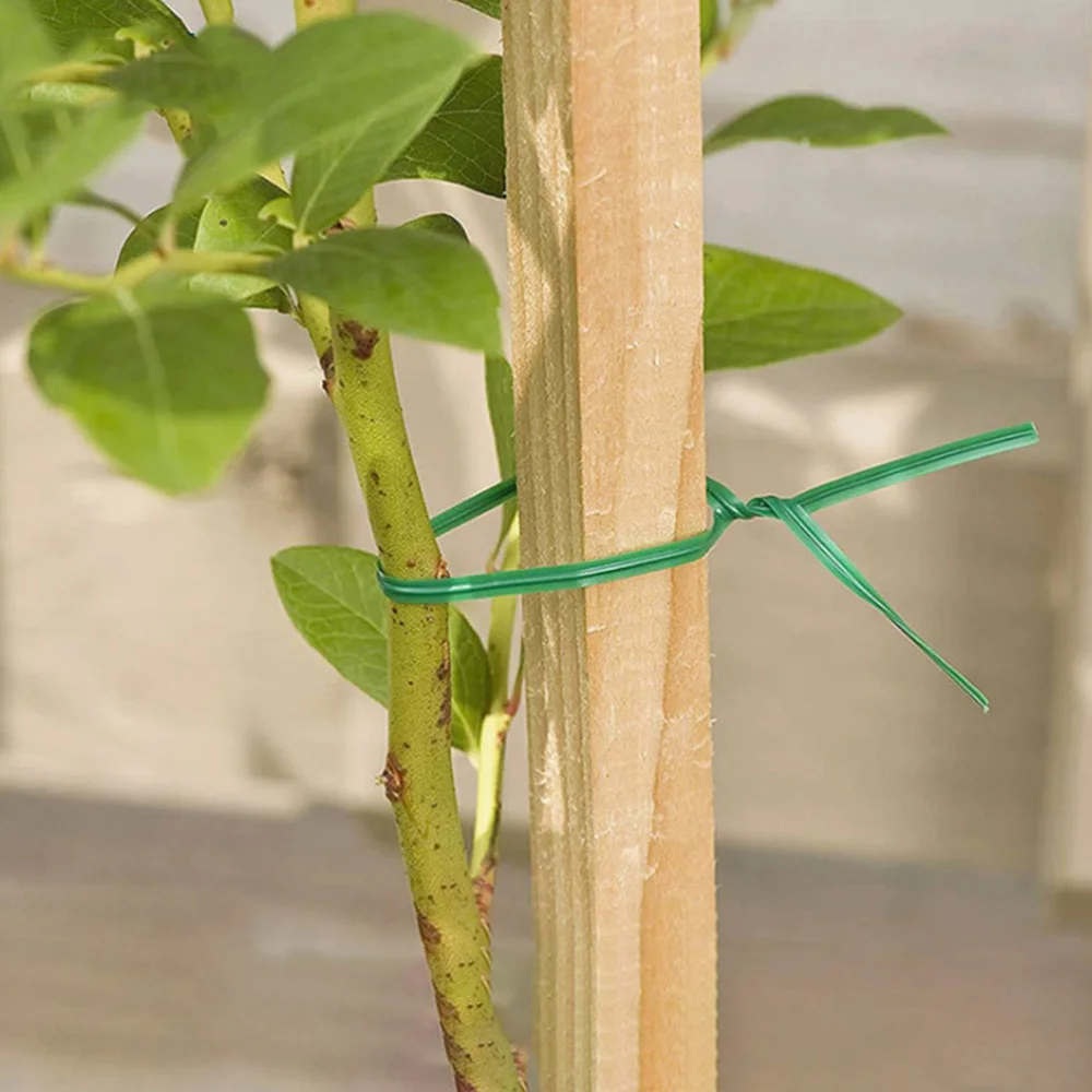 

300pcs Garden Climbing Plants Cable Tie Wire Plant Support Ties (Green)