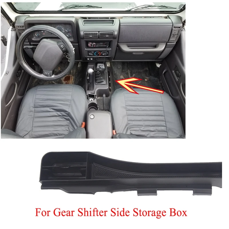 

Car Storage Box Gear Shifter Side Seat Box for Jeep Wrangler TJ 1997-2006 Accessories