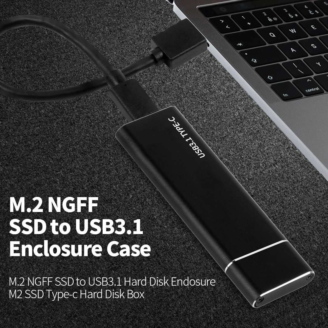 USB3.1 тип-c к M.2 B Ключ SATA NGFF SSD коробка твердотельный накопитель Корпус чехол 6 Гбит/с M2 SSD 2280 корпус жесткого диска