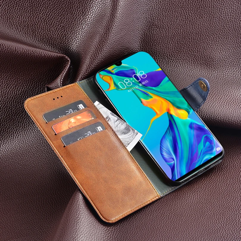 Кожаный чехол для Meizu Pro 7 Plus чехол-книжка с откидной крышкой роскошный Магнитный