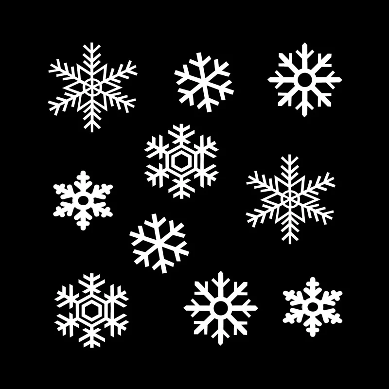 

Cute Winter Snowflake Suit Car Sticker Motorcycle Stylish Pvc Car Sticker Suitable for All Kinds of Cars Black/white, 20CM *19CM