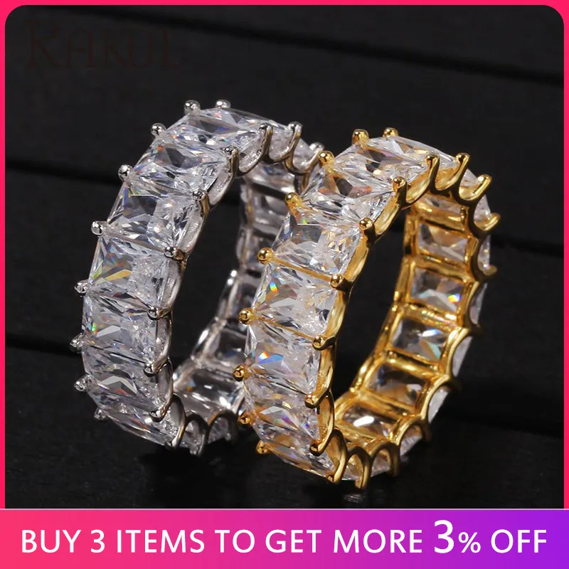 Женское кольцо с фианитом RAKOL обручальное вечерние ЦО кристаллами ААА RR21197 |