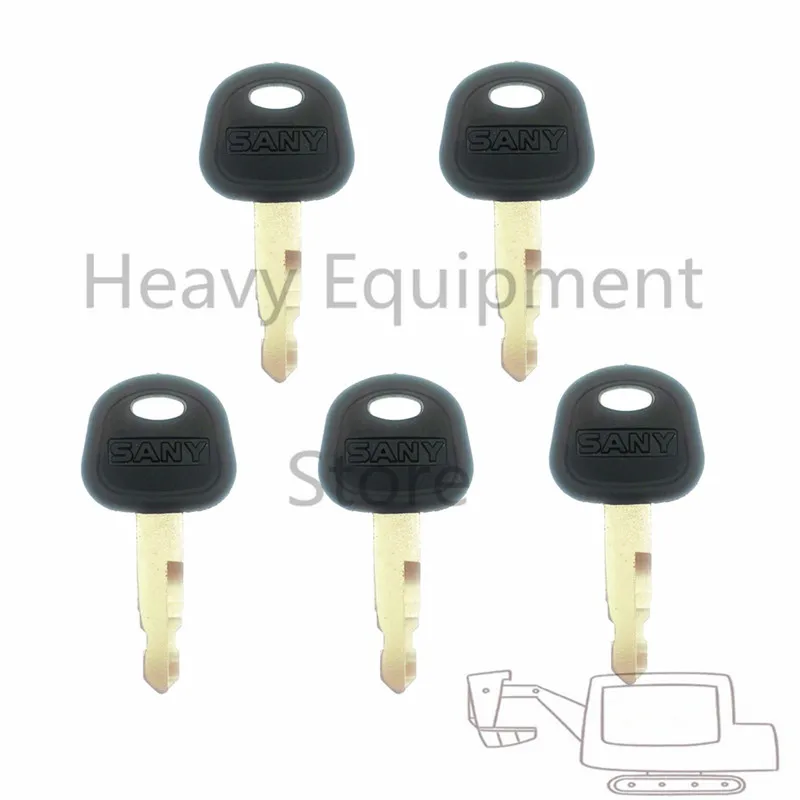 Ключ переключателя для загрузчика Sany 5 шт. зажигание тяжелой техники | Автомобили