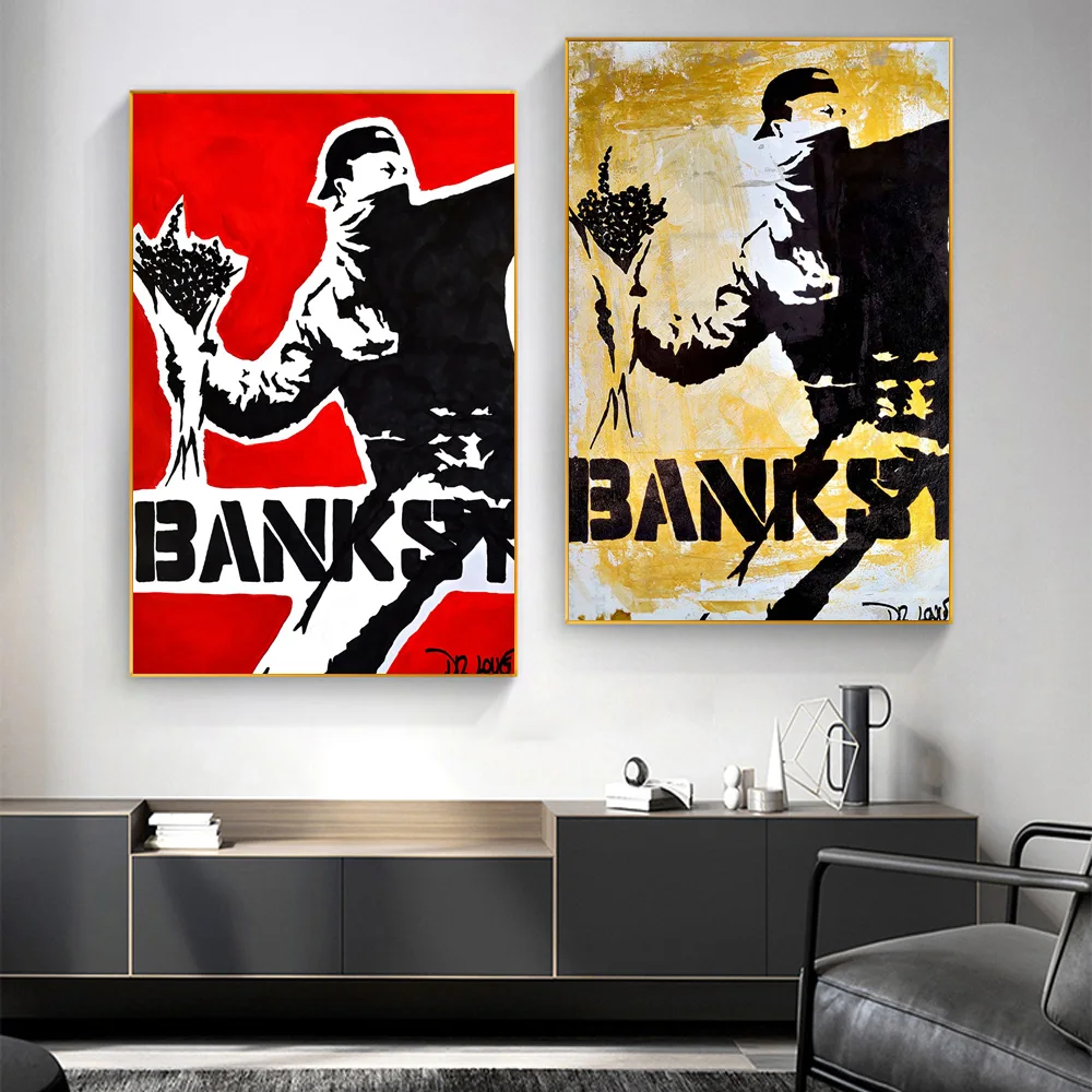 Banksy graffiti art printing canvas painting Star Portrait wall poster living room corridor home decoration mural | Дом и сад