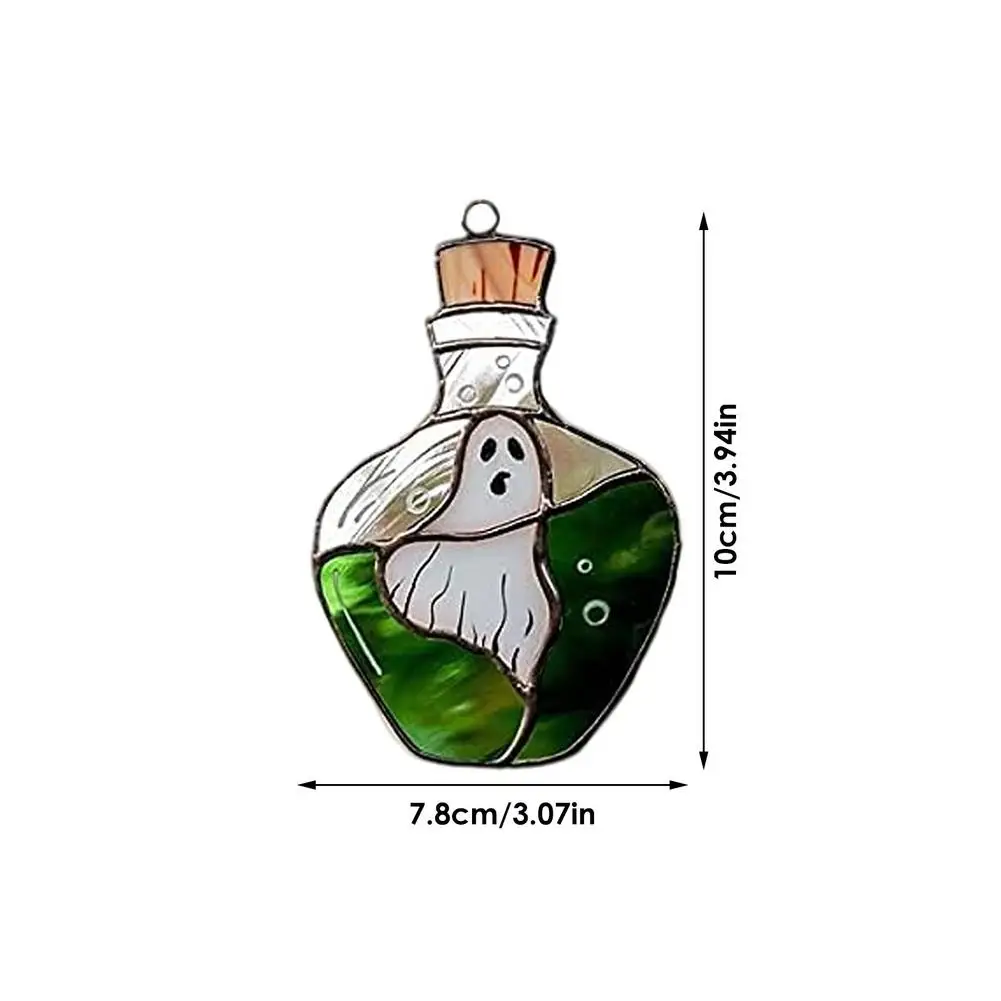 

Ghost Head Window Hanging Ornament Ghost In A Bottle Acrylic Window Decorative Pendent Halloween Decoration