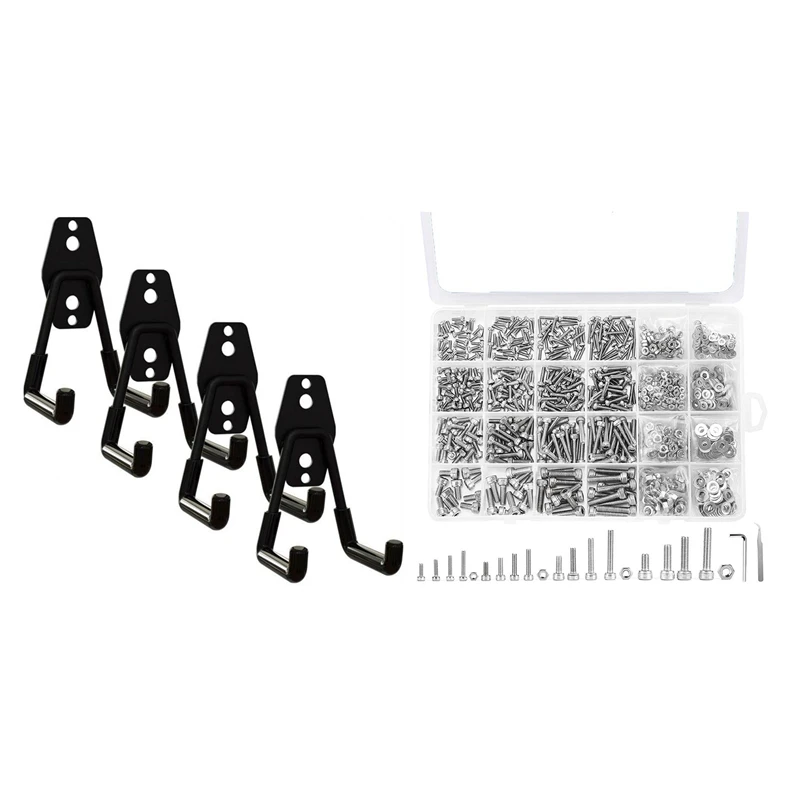 

1 комплект, винты и 4 крючка для гаража, M2 M2.5 M3 M4 304