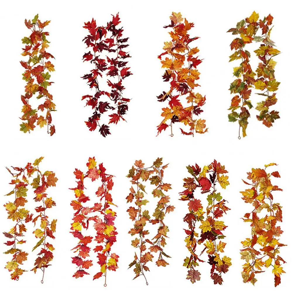 

Красивый искусственный ротанговый многоразовый цветок из искусственного шелка, антивыцветающий клен, оставляющий Искусственный ротанг дл...