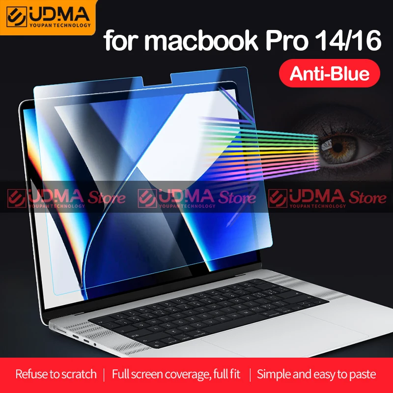 UDMA HD 5K(4K) Гибкая Защитная пленка с защитой от синего света для Apple MacBook Pro 14 16 A2442 2485 (M1 PRO Max)