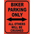 Металлическая доска для парковки, только для всех остальных, будет раздавлена жестяная вывеска, постер для дома, бара, украшение для стен, ретро-доска