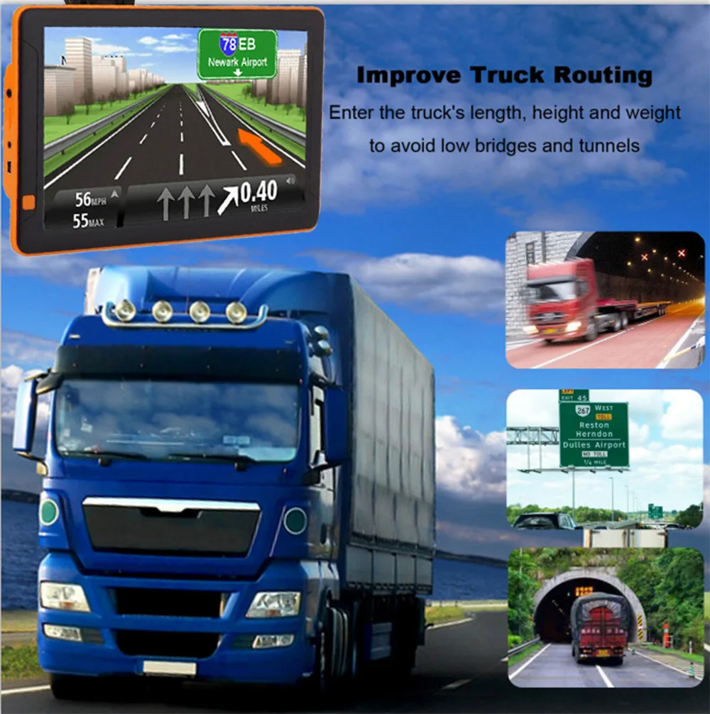 9 дюймовый GPS DVR навигатор для грузовика android 1G 16G с новейшей картой Европы|inch gps