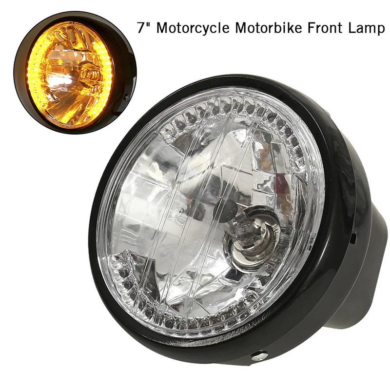 

Universal 7Inch Motorcycle Headlight 12V LED Turn Signal Light Yellow light For Motorcycle modification