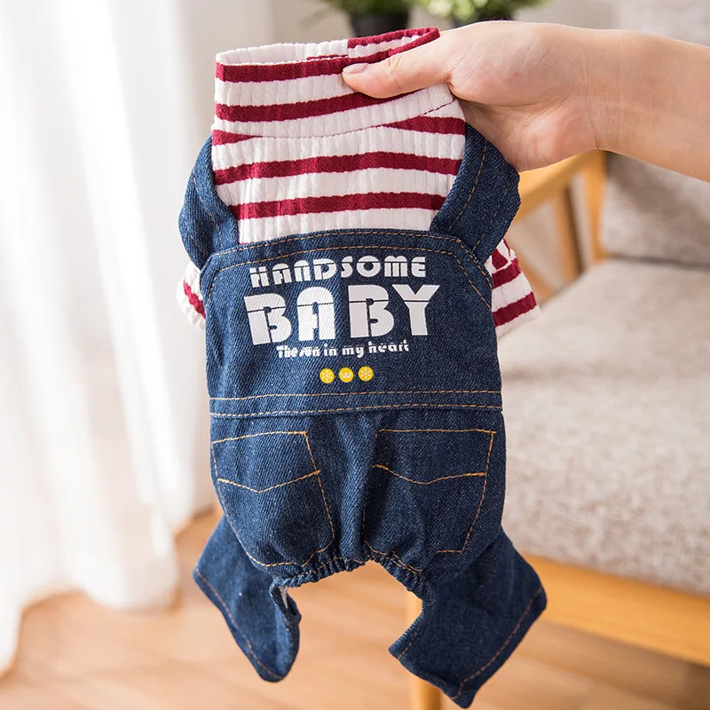 

Kawaii Clothes for Small and Medium Dogs Spring and Autumn Four-legged Overalls Fashionable All-match Casual Cute Pet Costume