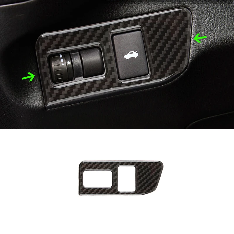 

For Toyota 86 Subaru BRZ 2013 2014 2015 2016 2017 LHD Carbon Fiber Rear Trunk Switch Button Mouldings Cover Trim