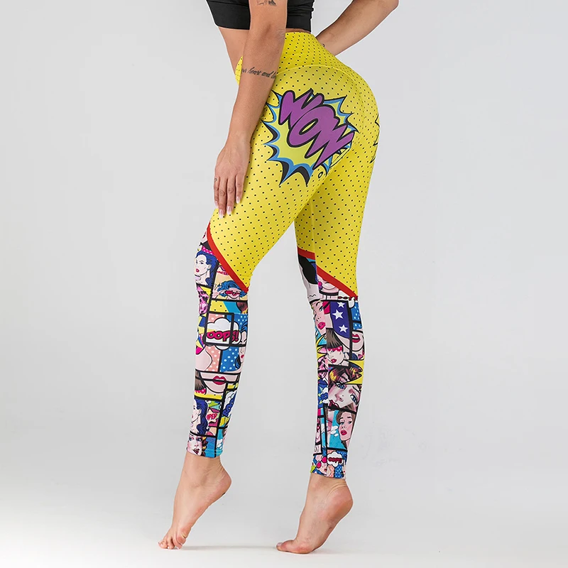 Women Yoga Pants Printing High Waist Gym Sport Leggings Running Tights Skinny Joggers Tight Trouser Pencil Leggins | Спорт и