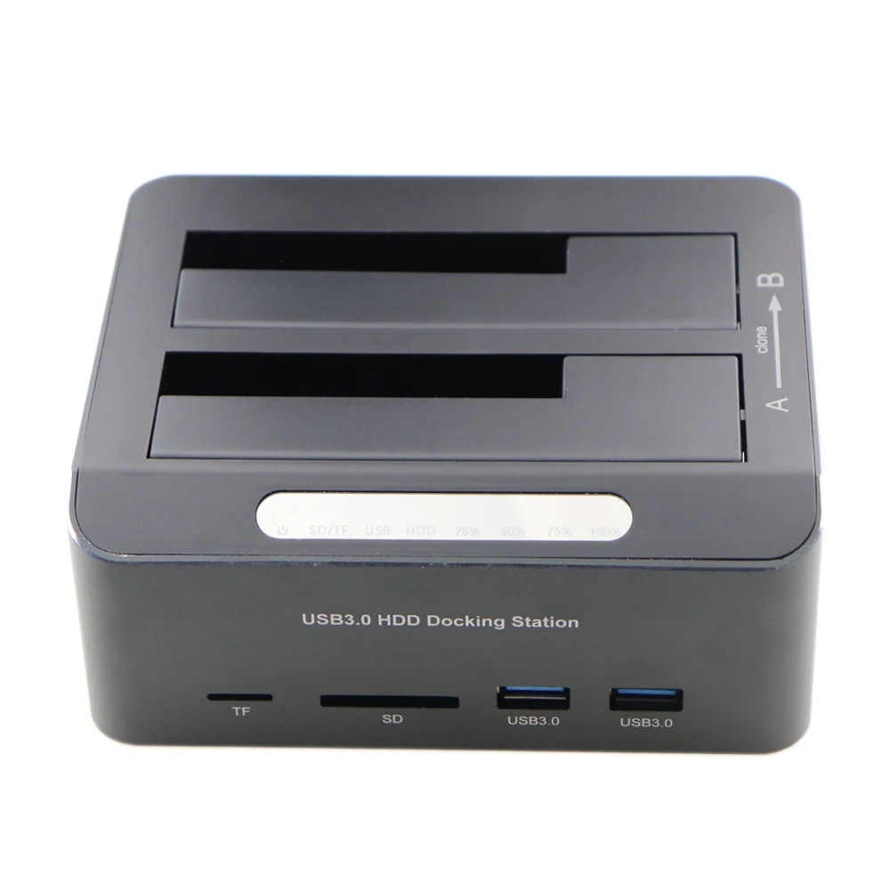 Док станция для жестких дисков 2 Bay USB 3 0 к SATA 5 дюйма/3 дюйма SSD с концентраторами