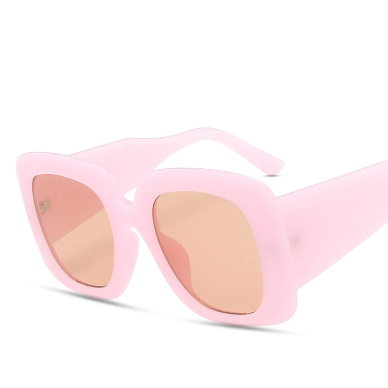 

Oversized Square Sunglasses Men Women Tan Gray Lens UV400 Protection Eyewear Fashion Design Gafas De Sol