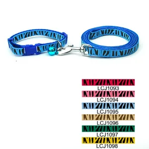 1 см собачий полосатый ошейник с принтом зебры комплект (6 видов цветов) 12 шт.лот LCJ1093