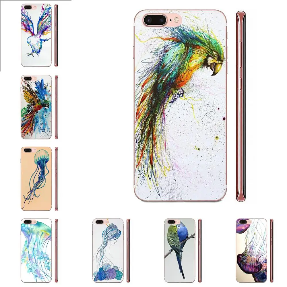 Чехол из ТПУ с акварельным рисунком птицы для Samsung Galaxy A71 A51 A50 A50S A30S A40 A30 A20 A10 A01