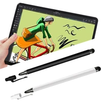 touch screen stylus pen double tips sensitive capacitive for ipad smartphone tablet accessory aluminum alloy plastic black