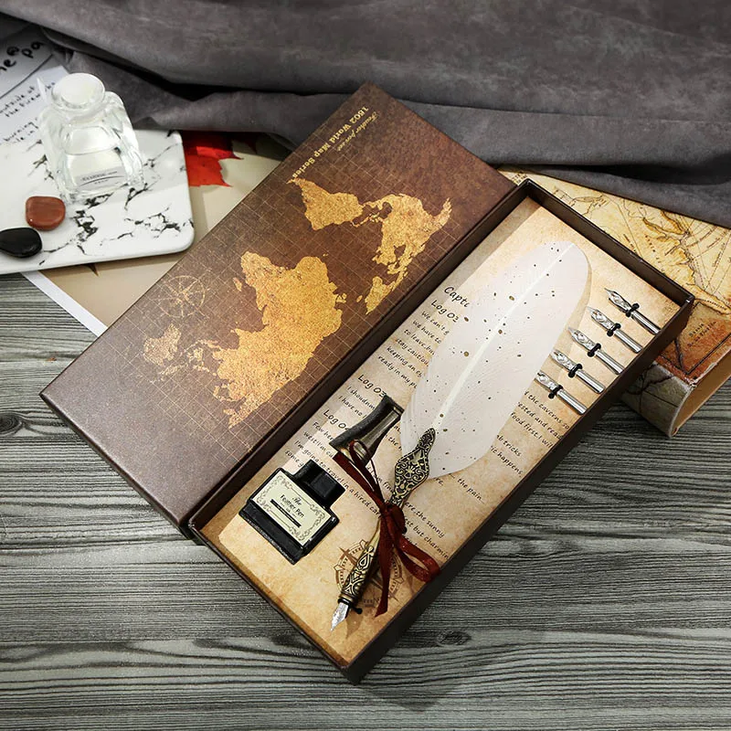 Роскошный набор перьевых ручек BECODE винтажная ручка с золотыми перьями