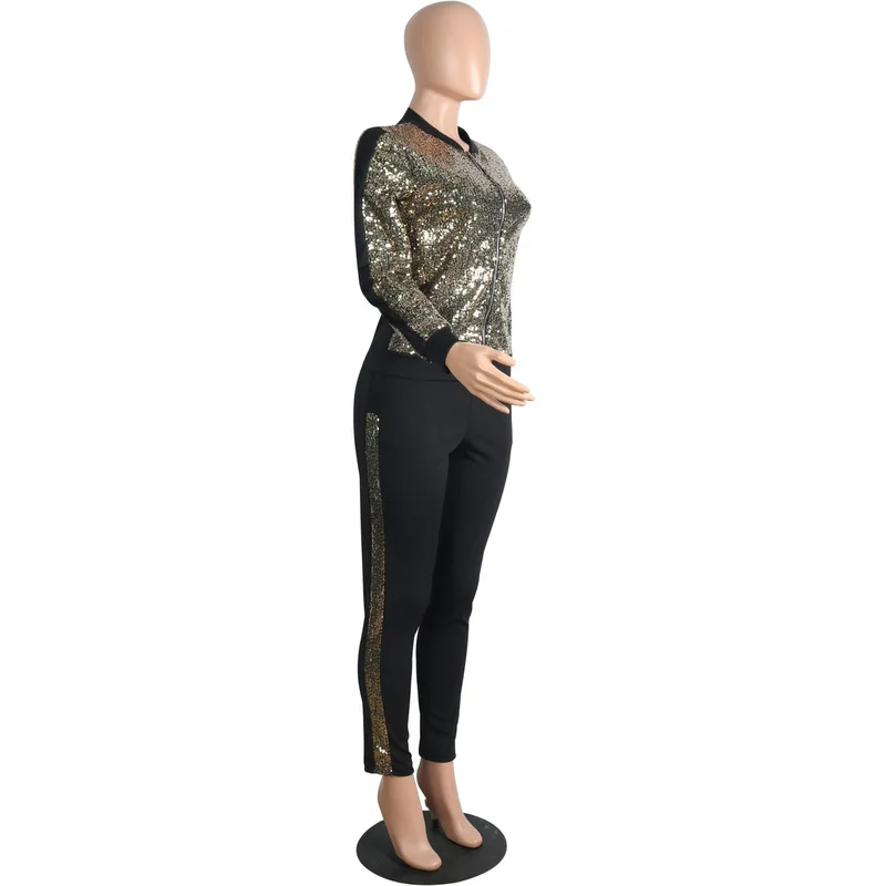 Женский повседневный комплект из 2 предметов Укороченное пальто на молнии