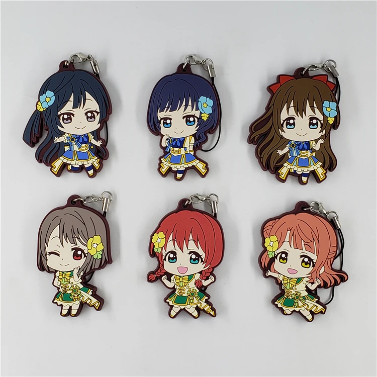 Брелок Love Live аниме PDP Lovelive! Резиновый брелок для ключей Perfect Dream Project | Украшения и