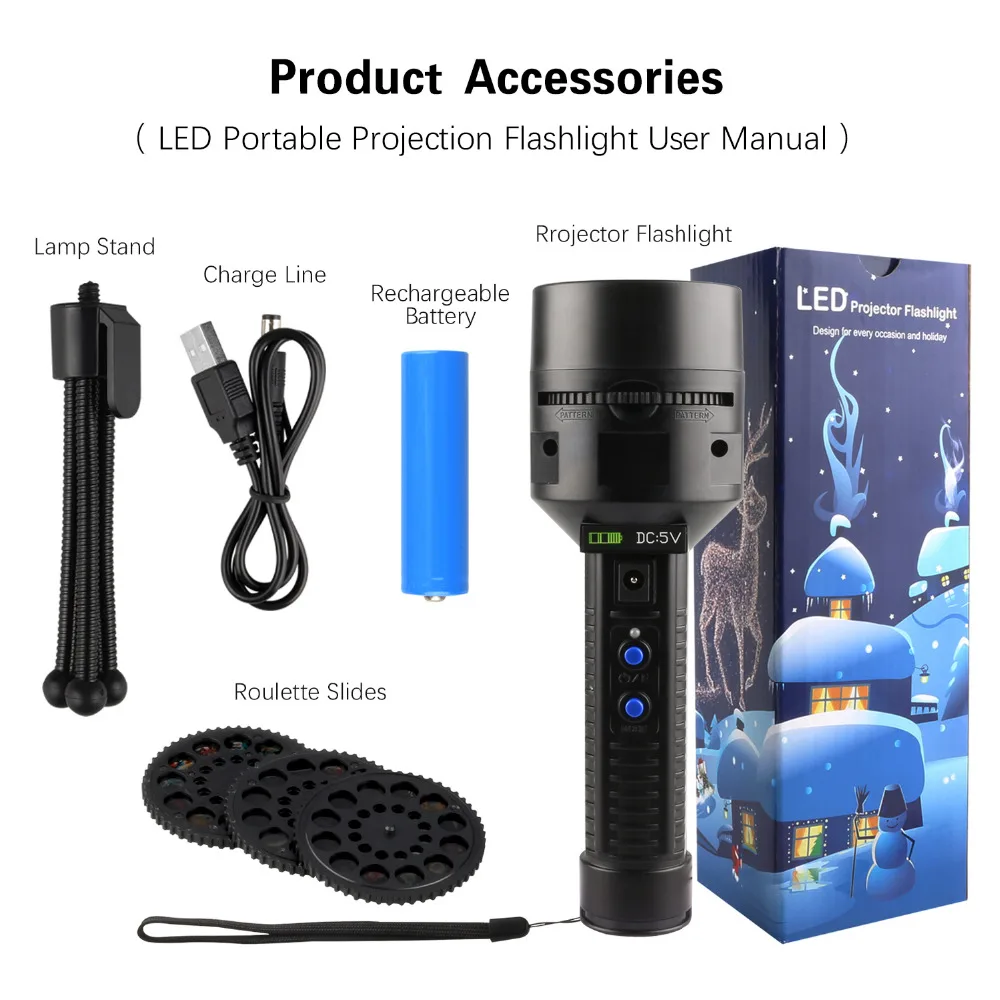 Светодиодный Рождественский лазерный проектор в виде снежинок с 33 узорами