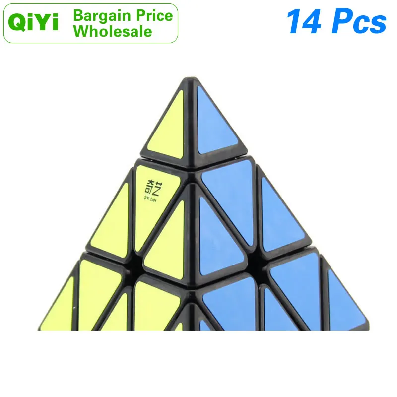 QiYi QiMing A Pyraminxeds 3x3x3 магический куб набор MoFangGe XMD Пирамида 3x3 партия оптом 14 шт Куб магический скоростной куб головоломка