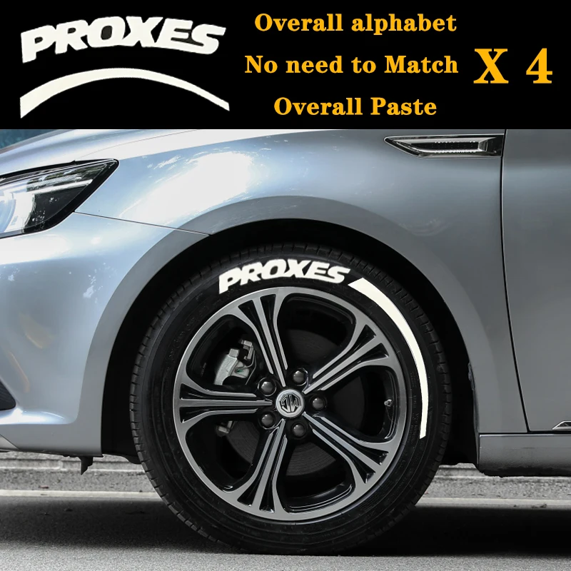 PROXES X4 Комплект для перманентной маркировки шин с наклейкой на шину DIY Наклейки для шин Клейкие перчатки наждачная бумага - Название цвета: PROXES X4