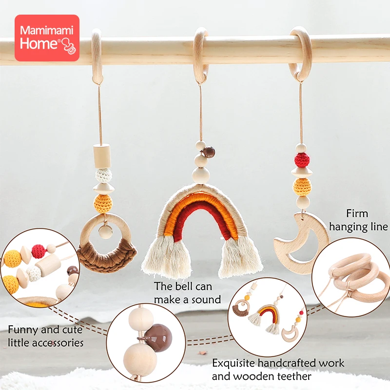 1 Набор для детских игр в тренажерном зале деревянная подвеска без бисфенола