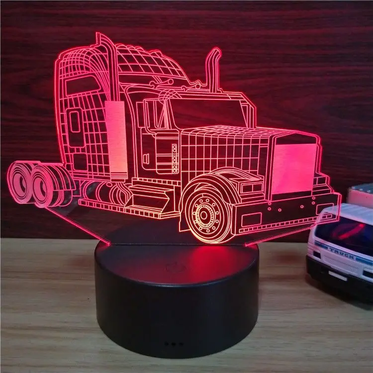 

Голова грузовика , подарок на мероприятие, 3D ночник , USB сенсорный креативный маленький настольный светильник , светодиодный Ekli для Хэллоуин...