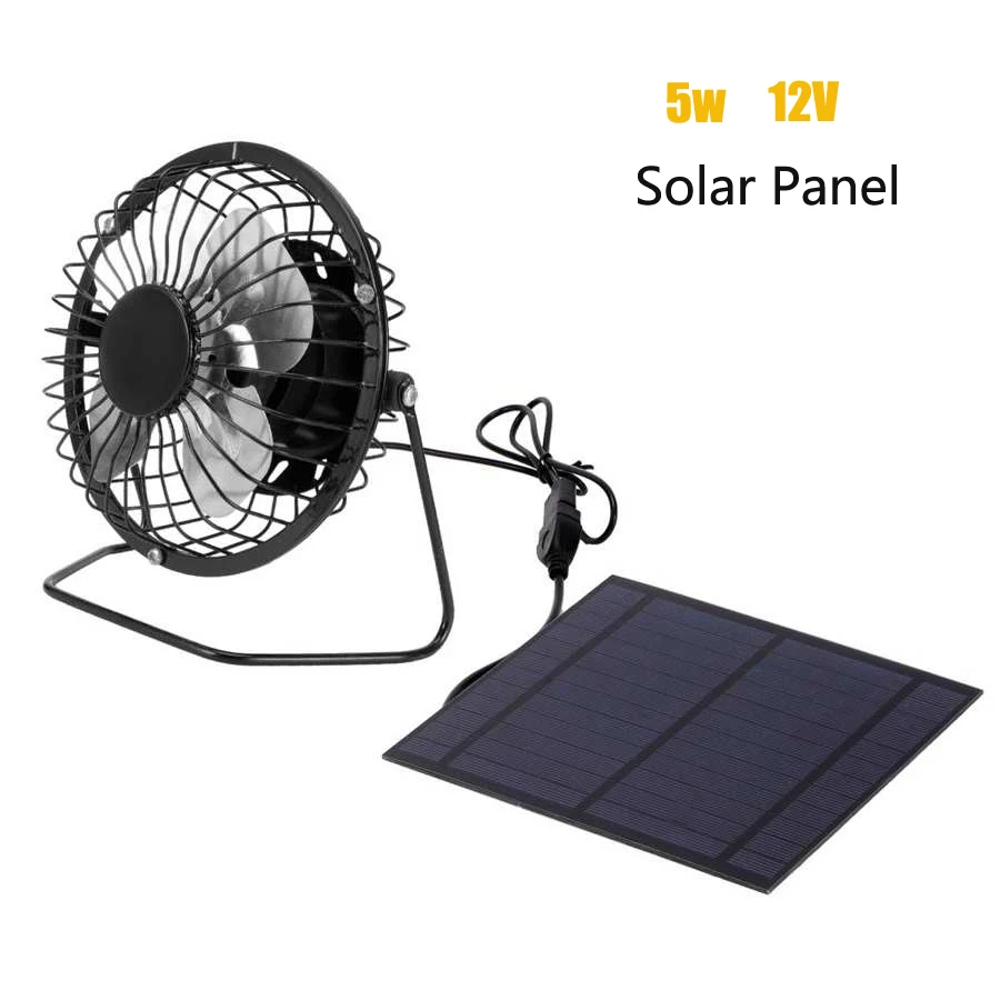 Миниатюрная Солнечная зарядная панель 5 Вт 12 В с портативным охлаждающим