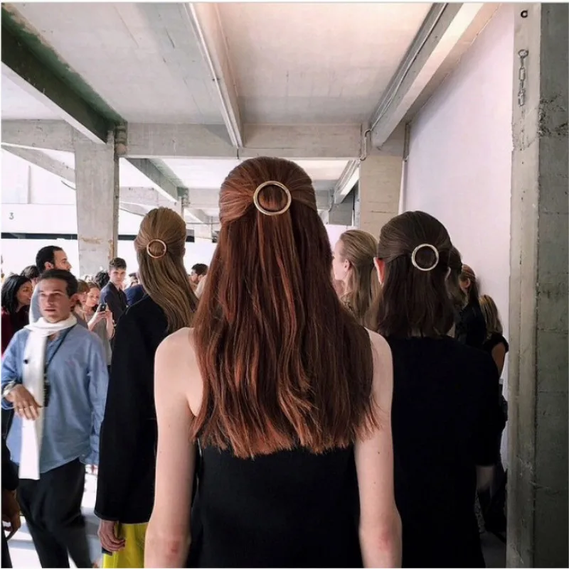 2019 милые модные заколки для волос женщин Элегантный дизайн треугольные Луна губ