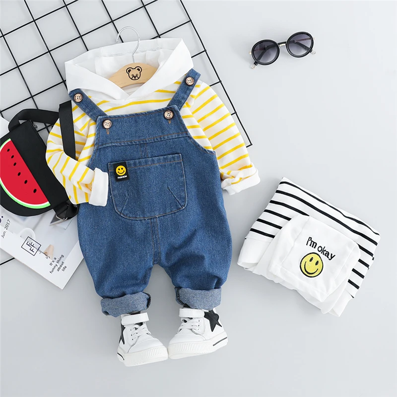 HYLKIDHUOSE 2019 осенний комплект одежды для малышей одежда маленьких мальчиков и